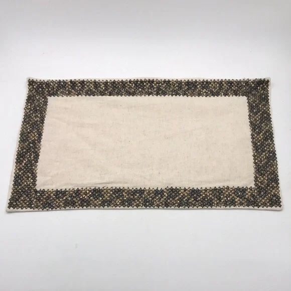 NWOT Restoration Hardware RH Diamond Multi Metal Sequin Border Pillow Cover